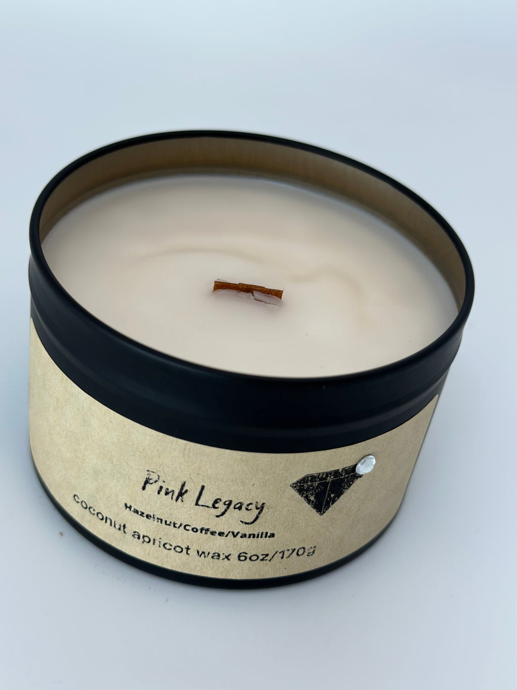 Pink Legacy Diamond Candle - 6oz Black Tin