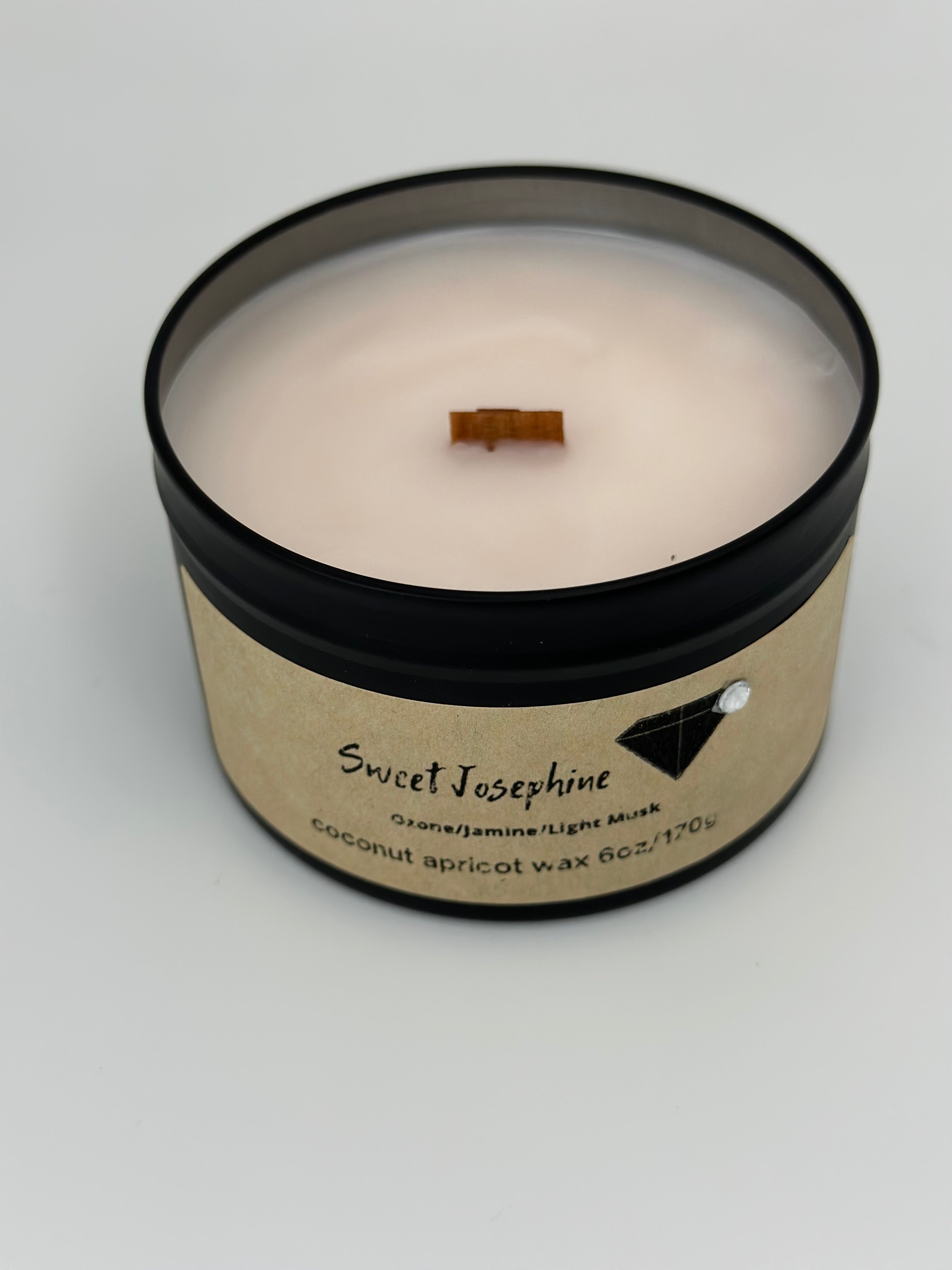 Sweet Josephine Diamond Candle - 6oz Black Tin