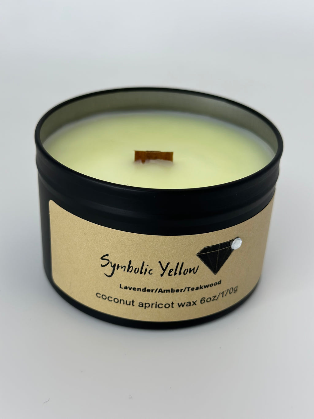 Symbolic Yellow Diamond Candle