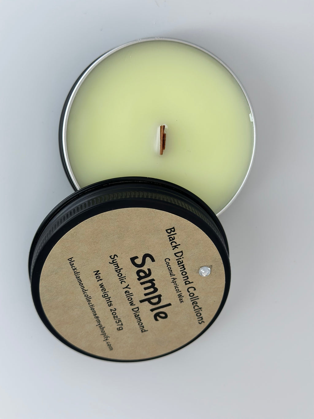 Symbolic Yellow Diamond Candle