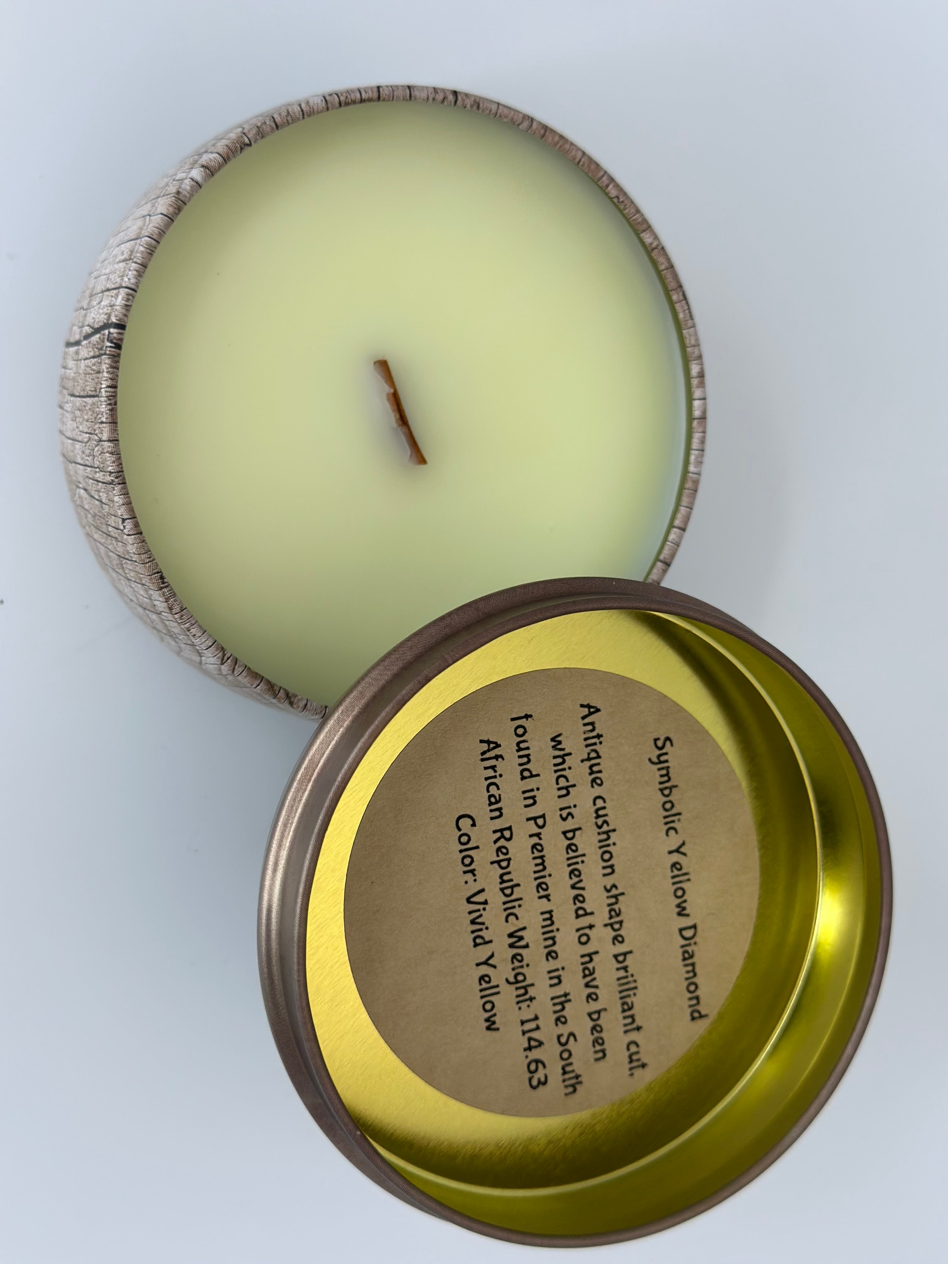 Symbolic Yellow Diamond Candle