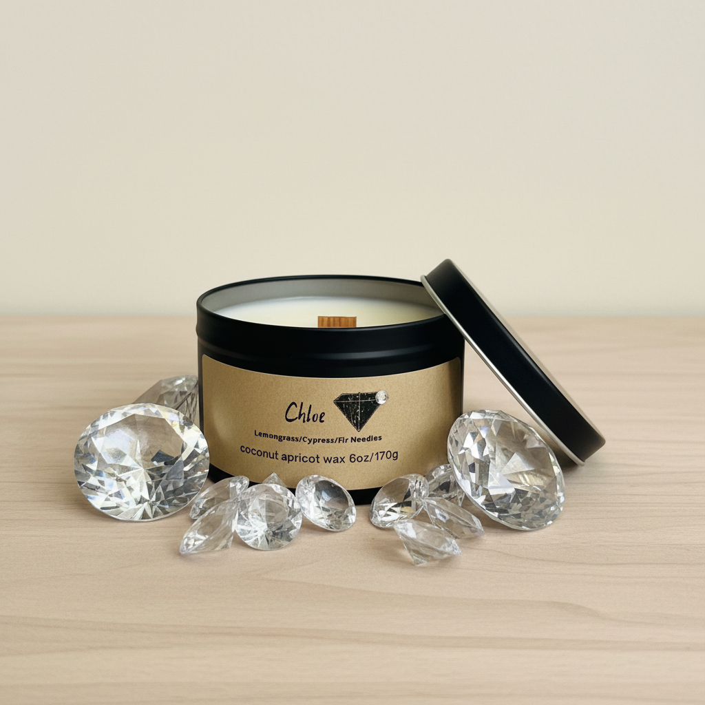 Chloe - Open Lid Wooden Wick