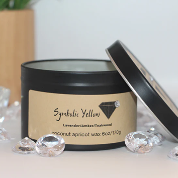 Symbolic Yellow Diamond Candle