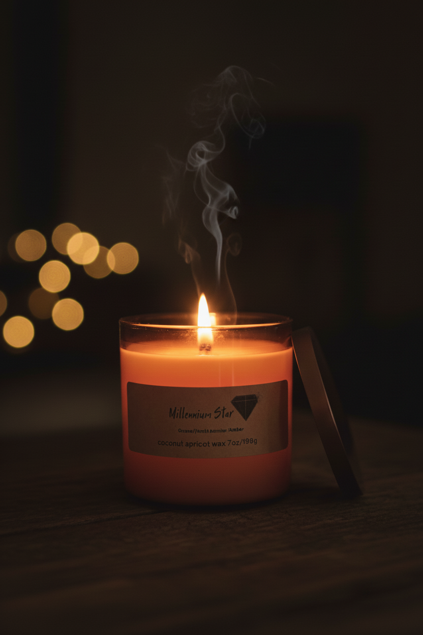 Millennium Star - Moody Lit Candle