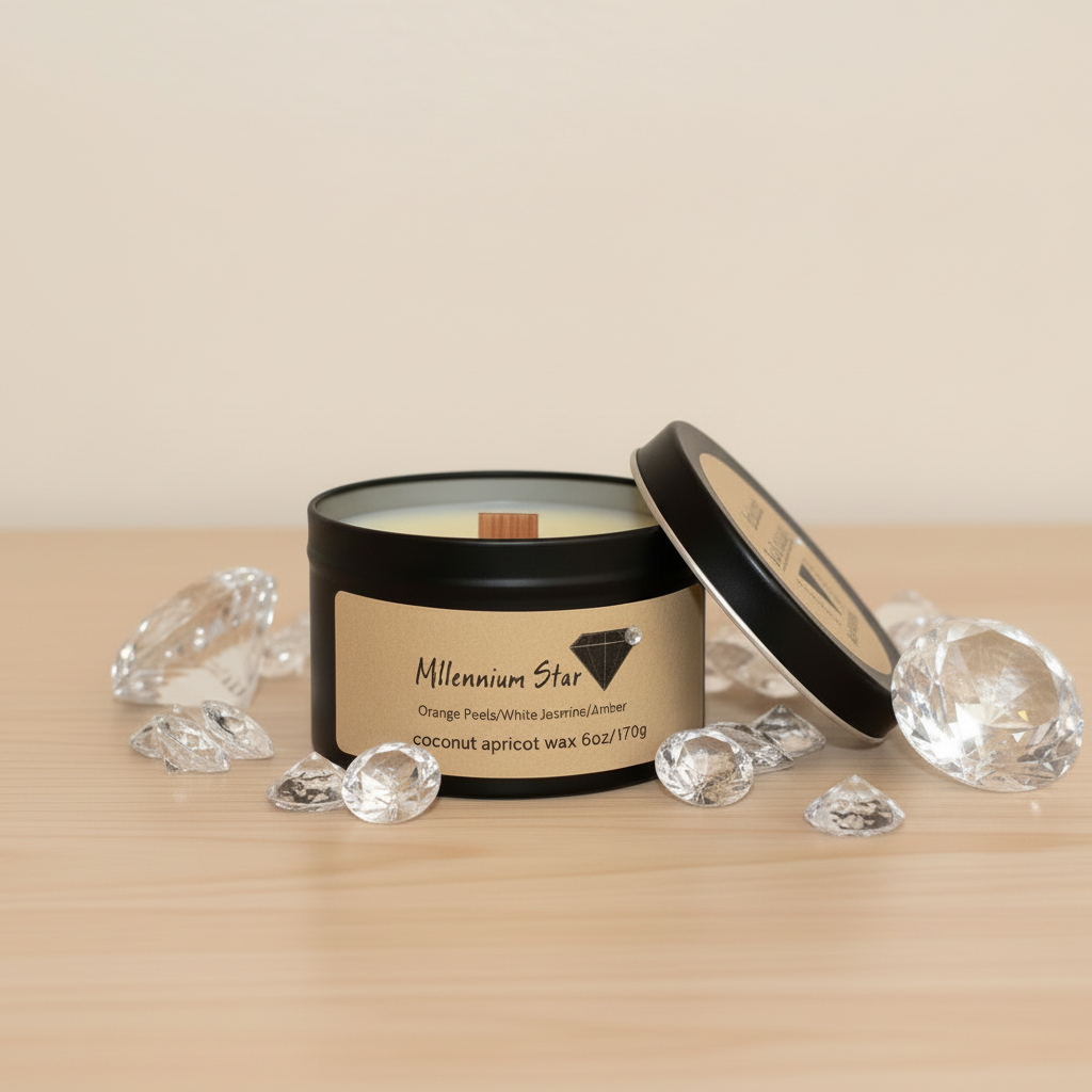 Millennium Star - Open Lid Wooden Wick