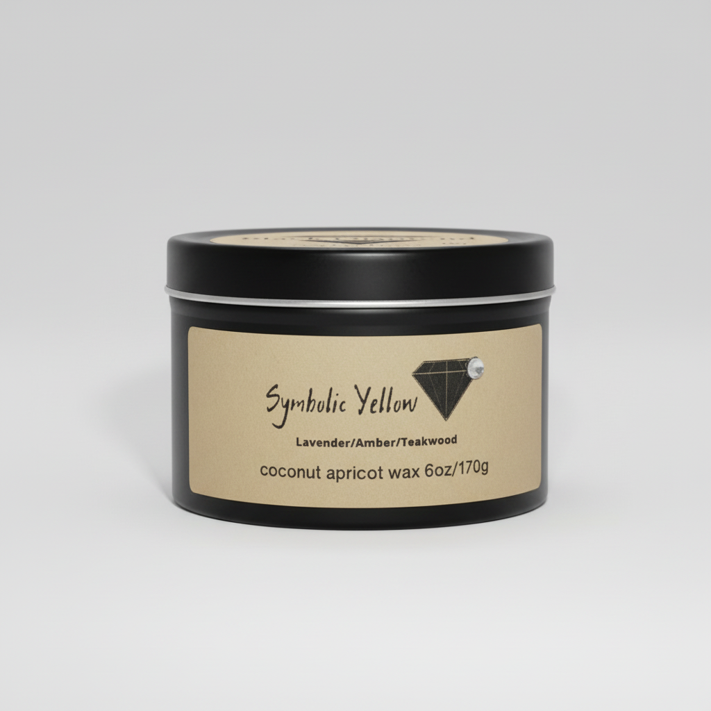 Symbolic Yellow Black Tin - Front Facing