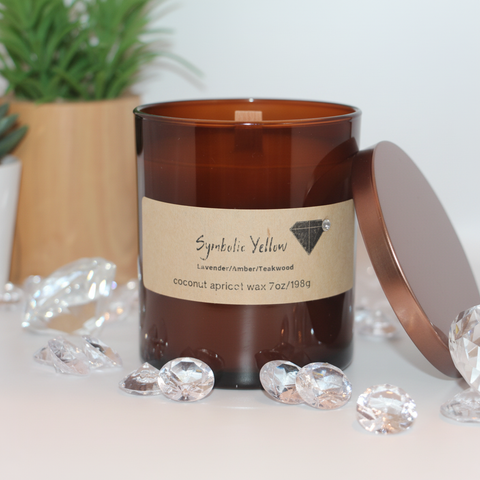 Symbolic Yellow Diamond Candle
